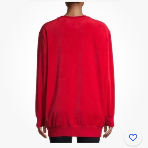 No Boundaries Women’s Red Velour Blessed Sweatshirt Size Large (11-13) NEW - Picture 2 of 5
